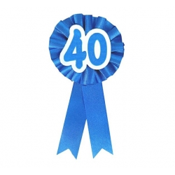 Kotylion niebieski 40 lat (czterdziestka)